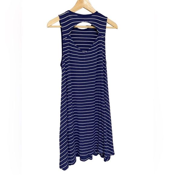 American Eagle Outfitters Soft & Sexy striped sleeveless dress Navy White Size S - Picture 11 of 13